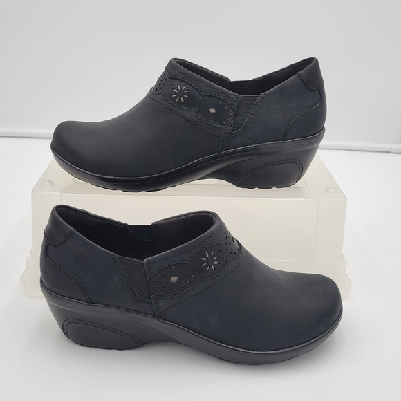 Womans Clarks Collections Marion Helen Cut-out Detail Slip on Clog/Boottie S 7 - Picture 4 of 10